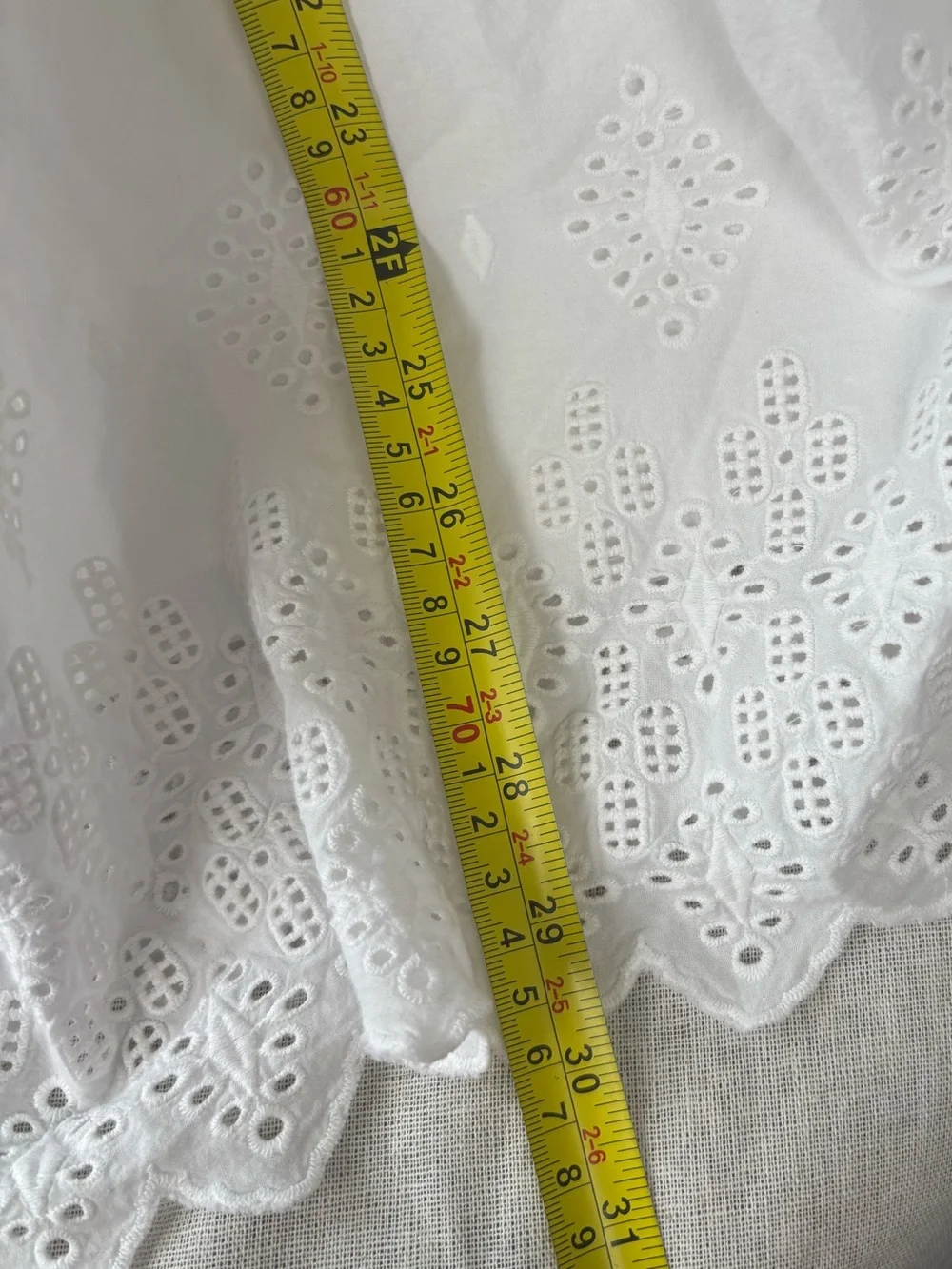 White Eyelet 100% Cotton Eyelet Lace Dress Girls Size 10 Heirloom Garden Party